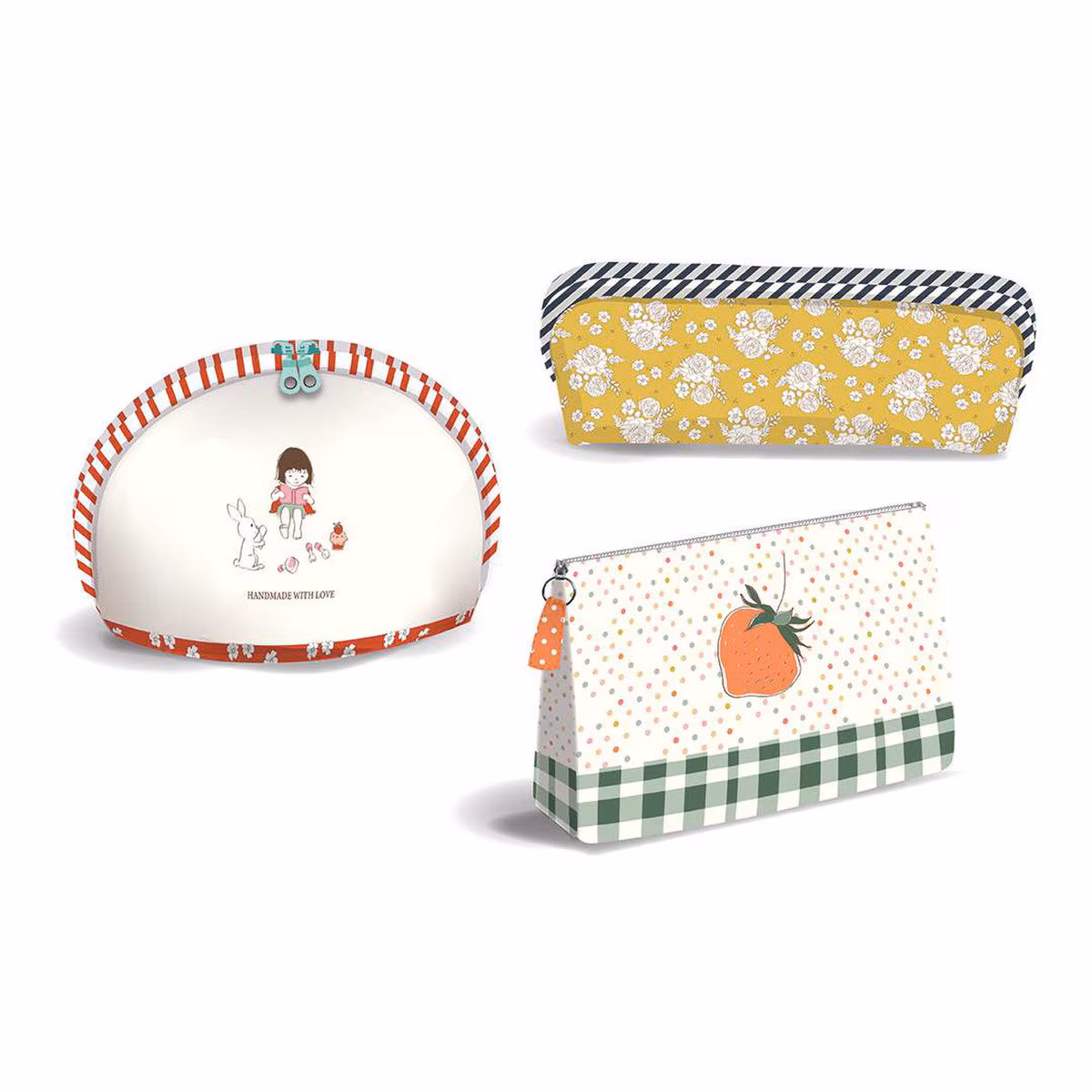 BloomBerry Zipper Pouch Panel | Minki Kim | Riley Blake Designs | P14608-PANEL | Sold As A Panel 36"x43"
