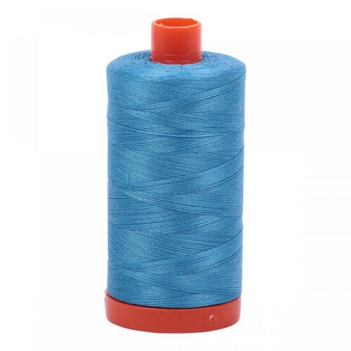 Bright Teal | Aurifil Cotton Mako Thread | 50wt 1300m MK50-1320