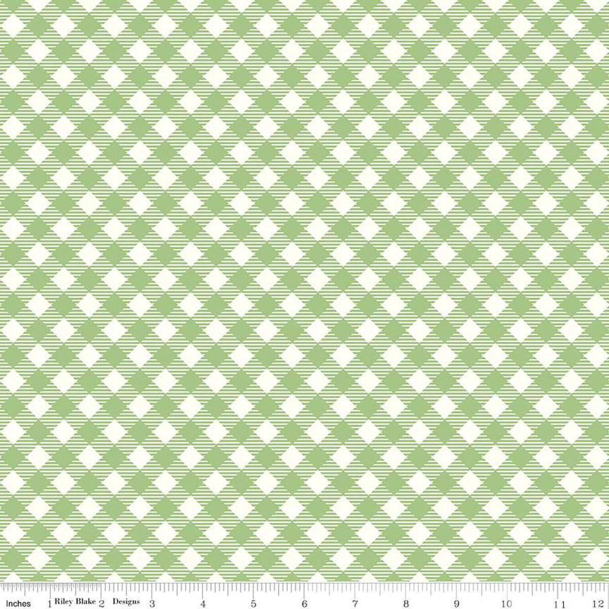 Bee Gingham Debbie Granny Green | Lori Holt of Bee In My Bonnet | Riley Blake Designs | C12550-GRANNYGREEN | Sold in 1/2 Yds
