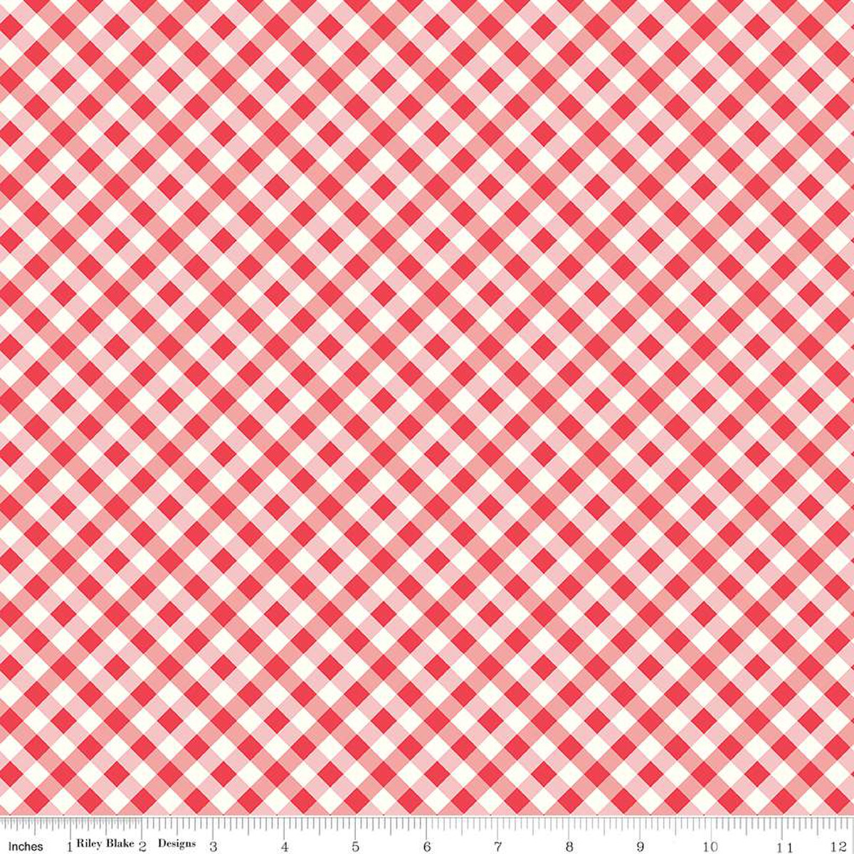 Bee Gingham Tammy Cayenne | Lori Holt of Bee In My Bonnet | Riley Blake Designs | C12554-CAYENNE | Sold in 1/2 Yds