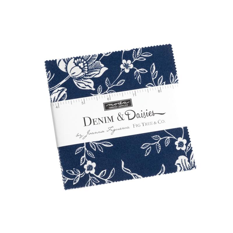Denim & Daisies Charm Pack | Fig Tree & Co. | Moda Fabrics | 35380PP | Sold as a Bundle