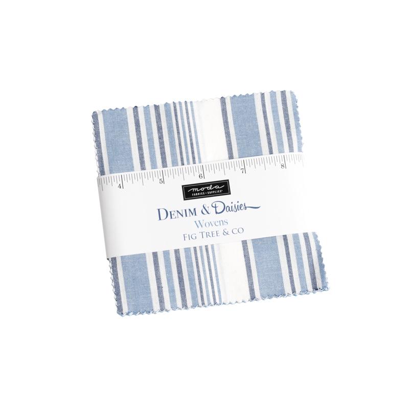 Denim & Daisies Wovens Charm Pack | Fig Tree & Co. | Moda Fabrics | 12222PP | Sold as a Bundle