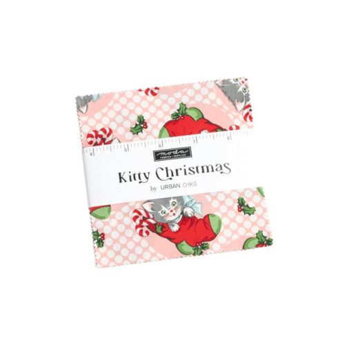 Kitty Christmas Charm Pack | Urban Chiks | Moda Fabrics | 31200PP | Sold As A Bundle