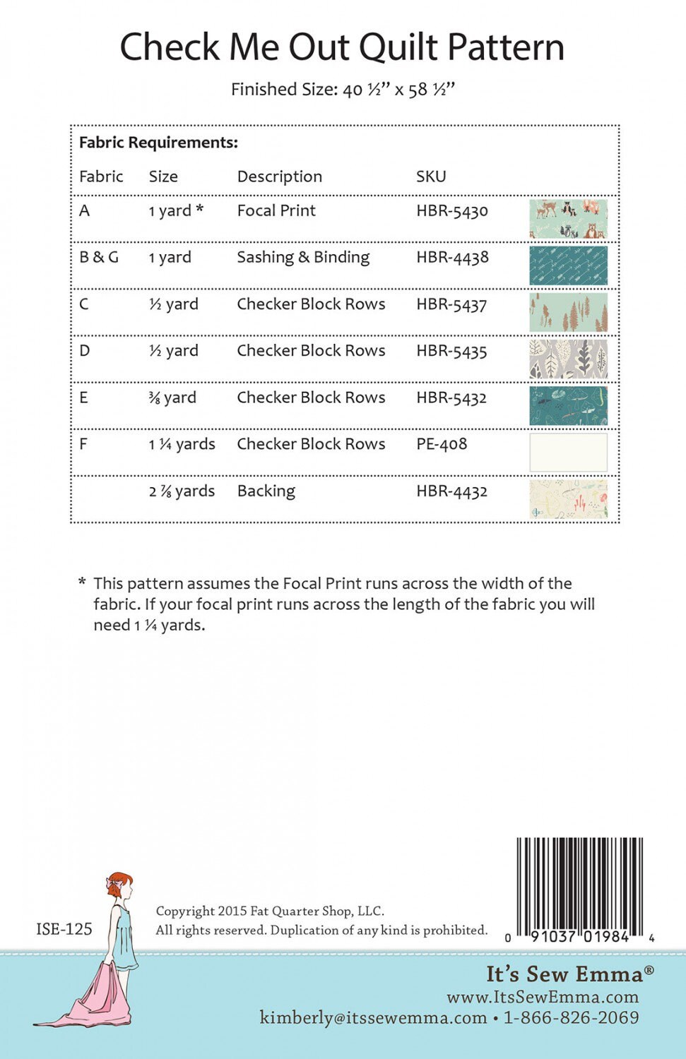Check Me Out | Quilt Pattern | Jocelyn Ueng | It's Sew Emma | ISE 125