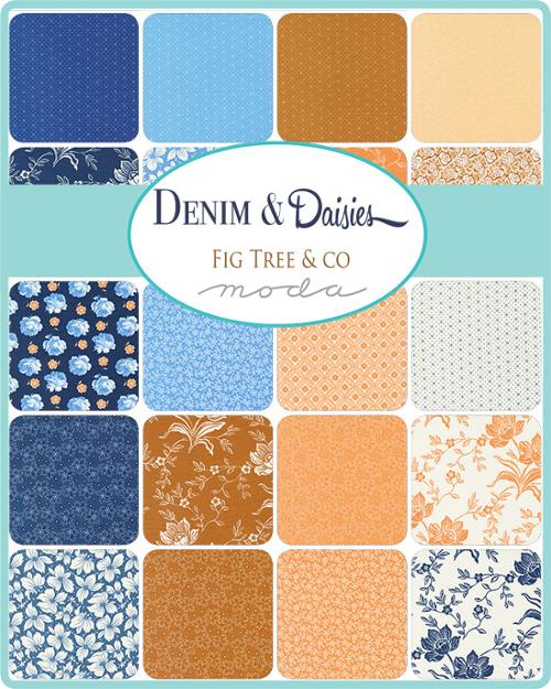 Denim & Daisies Mini Charm Pack | Fig Tree and Co. | Moda Fabrics | 35380MC | Sold As A Bundle