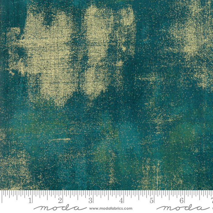 DARK JADE Metallic Grunge | BasicGrey | Moda Fabrics | 30150 229M | Sold in 1/2 Yds