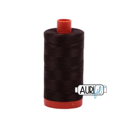 Dark Brown | Aurifil Cotton Mako Thread | 50wt 1300m MK50-5024