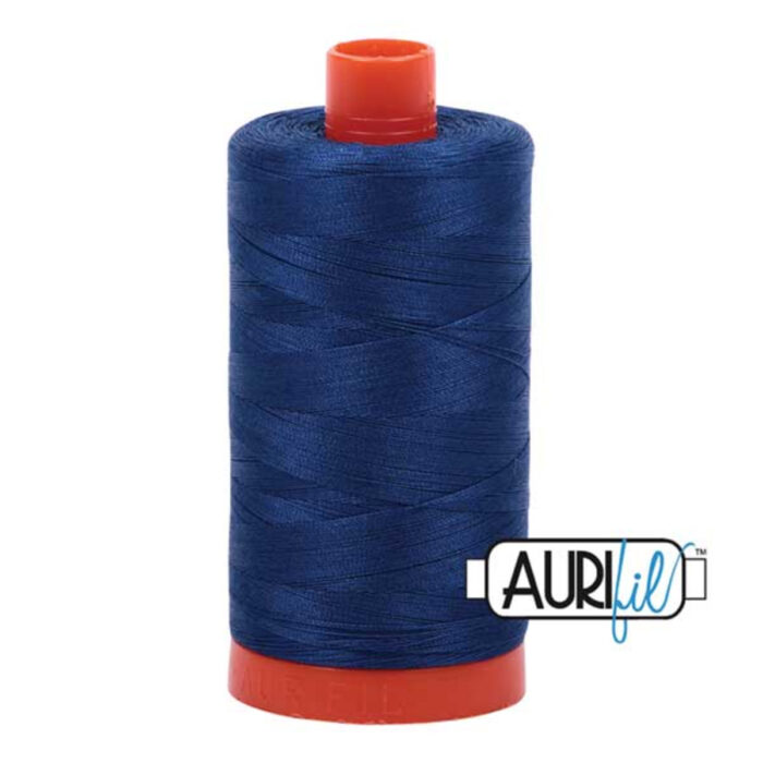 Dark Delft Blue | Aurifil Cotton Mako Thread | 50wt 1300m MK50-2780