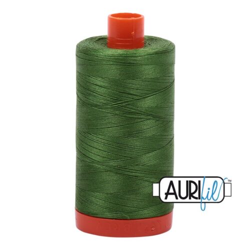 Dark Grass Green | Aurifil Cotton Mako Thread | 50wt 1300m MK50-5018