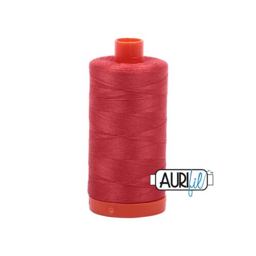 Dark Red Orange | Aurifil Cotton Mako Thread | 50wt 1300m MK50-2255