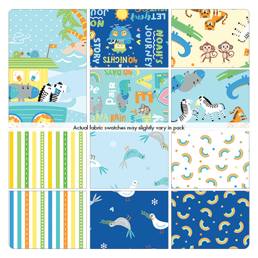Noah's Journey Fat Quarter Bundle | Kanvas Studios | Benartex Fabrics | FQNOAPK | Sold As A Bundle