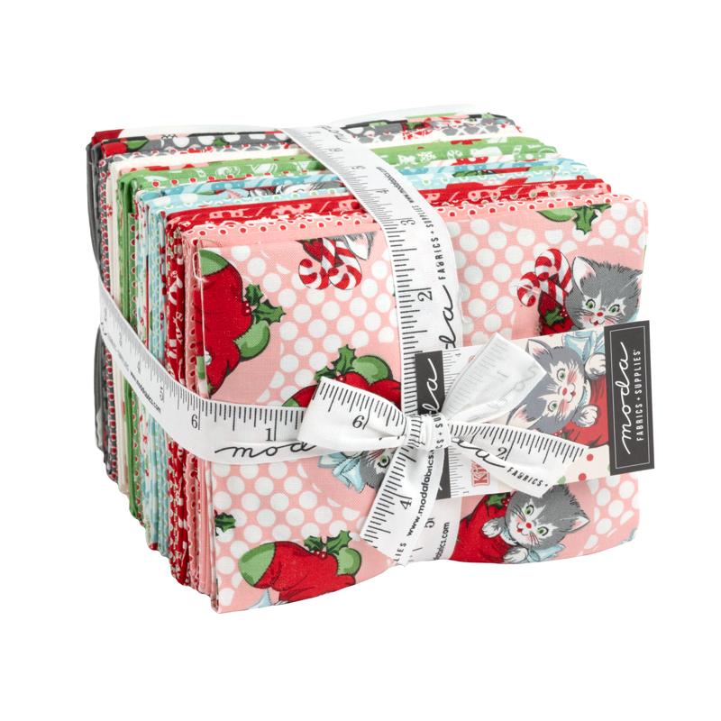 Kitty Christmas Fat Quarter Bundle | Urban Chiks | Moda Fabrics | 31200AB | Sold As A Bundle