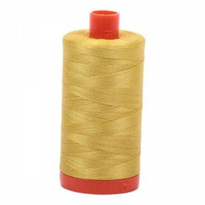 Gold Yellow | Aurifil Cotton Mako Thread | 50wt 1300m MK50-5015