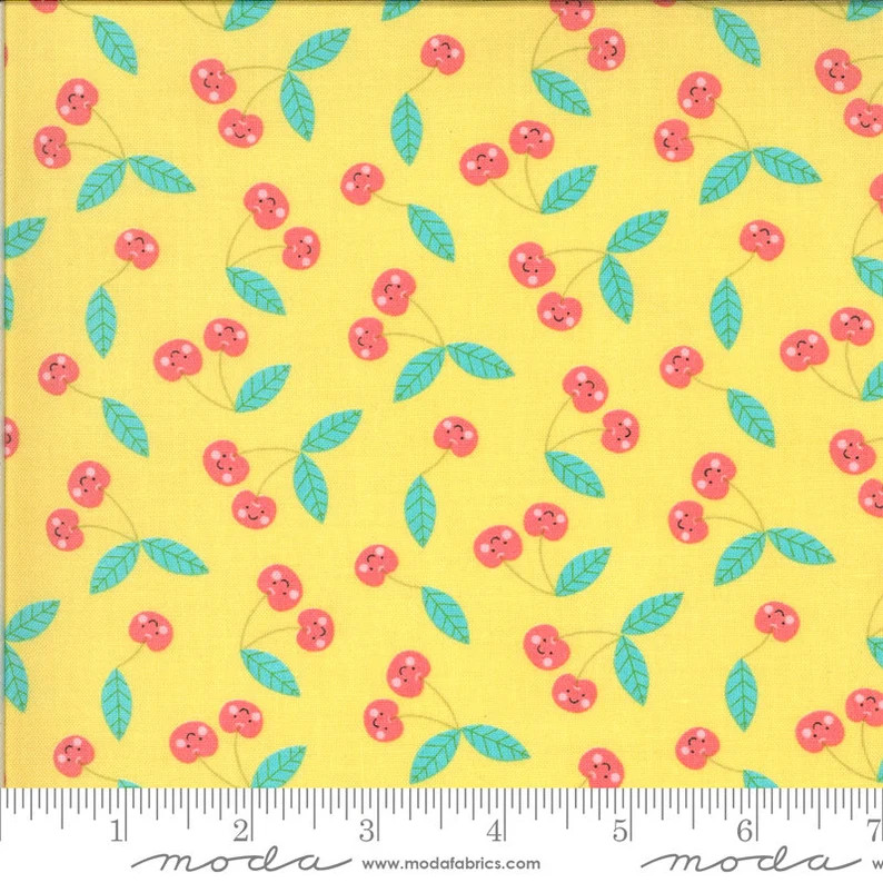 Hello Sunshine Sunshine Cherries | Abi Hall | Moda Fabrics | 35353 19 | Sold in 1/2 Yds