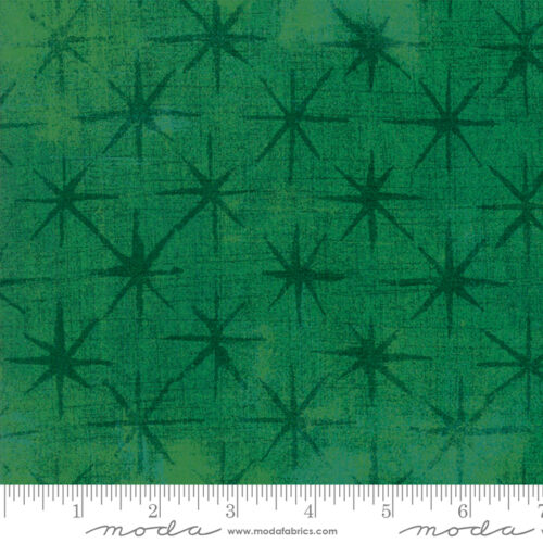 KELLY GREEN Grunge Seeing Stars | BasicGrey | Moda Fabrics | 30148 54 | Sold in 1/2 Yds