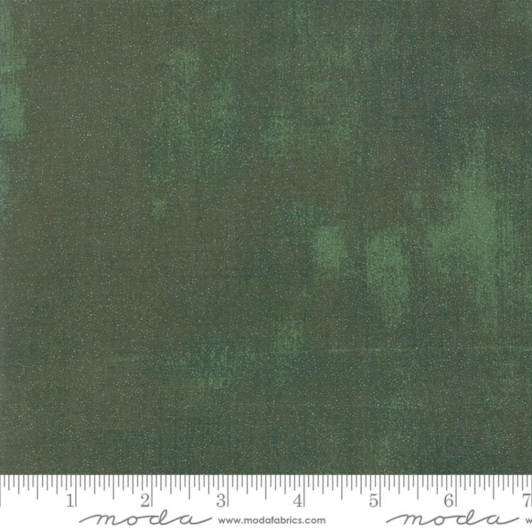 Grunge Glitter Winter Spruce | BasicGrey | Moda Fabrics | 30150 429GL | Sold in 1/2 Yds