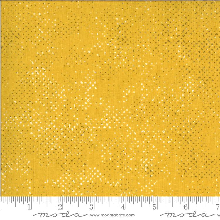MUSTARD Quotation Spotted | Zen Chic | Moda Fabrics | 1660 136 | Sold in 1/2 Yd