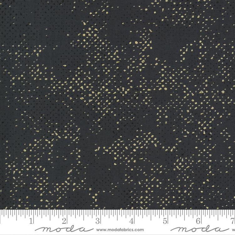 COAL Metallic Spotted | Zen Chic | Moda Fabrics | 1660 160M | Sold in 1/2 Yd