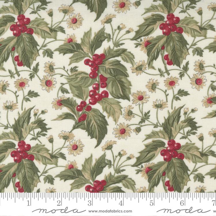 Poinsettia Plaza Cream | 3 Sisters | Moda Fabrics | 44291 11 | Sold in 1/2 Yd