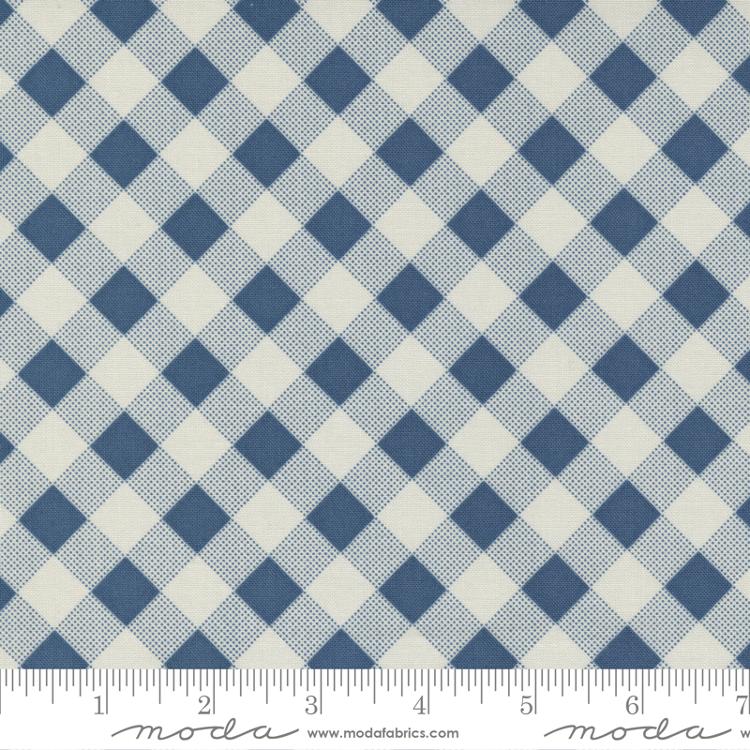 Meander Picnic Check Indigo | Aneela Hoey | Moda Fabrics | 24584 22 | Sold in 1/2 Yds
