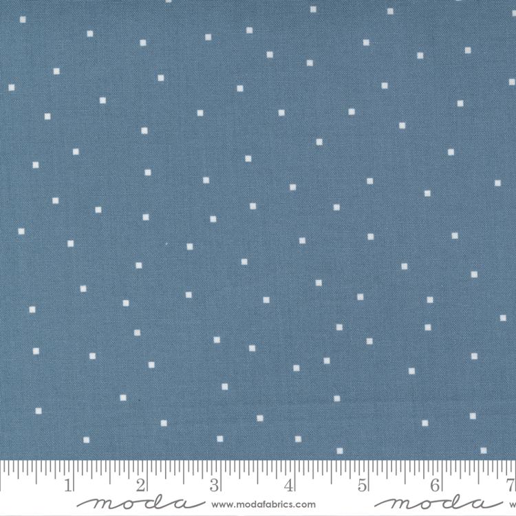 Meander Tiny Square Dot Indigo | Aneela Hoey | Moda Fabrics | 24586 17 | Sold in 1/2 Yds