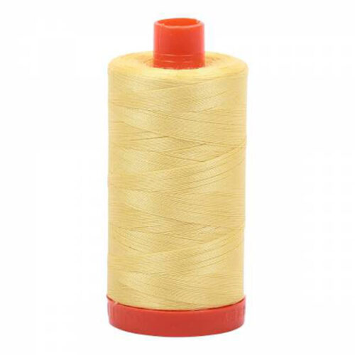 Lemon | Aurifil Cotton Mako Thread | 50wt 1300m MK50-2115