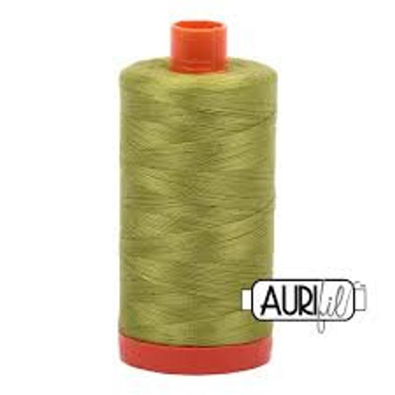 Light Leaf Green | Aurifil Cotton Mako Thread | 50wt 1300m MK50-1147