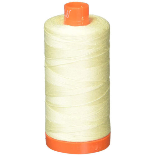 Light Lemon | Aurifil Cotton Mako Thread | 50wt 1300m MK50-2110