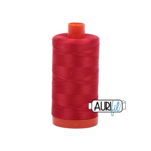 Lobster Red | Aurifil Cotton Mako Thread | 50wt 1300m MK50-2265