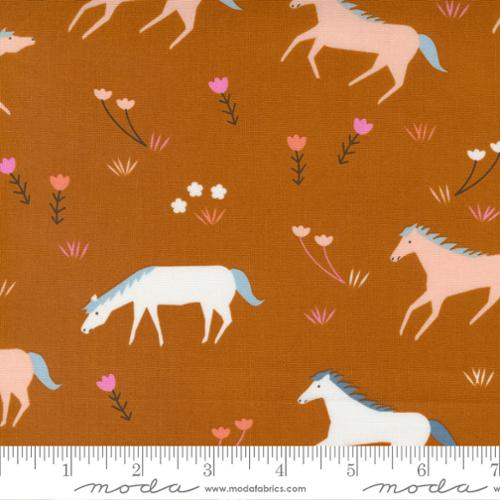 Meander Horses Saddle | Aneela Hoey | Moda Fabrics | 24580 14 | Sold in 1/2 Yds