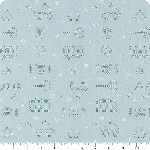 Make Time Bluebell Sampler | Aneela Hoey | Moda Fabrics | 24570 14 | Sold in 1/2 Yds