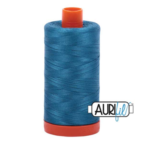 Medium Teal | Aurifil Cotton Mako Thread | 50wt 1300m MK50-1125