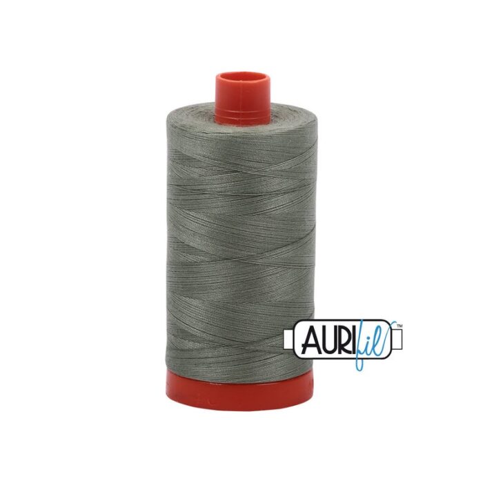 Military Green | Aurifil Cotton Mako Thread | 50wt 1300m MK50-5019