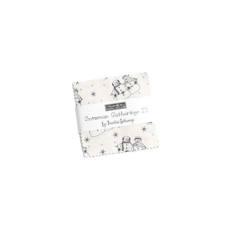 Snowman Gatherings IV Mini Charm Pack | Primitive Gatherings | Moda Fabrics | 49250MC | Sold As A Bundle