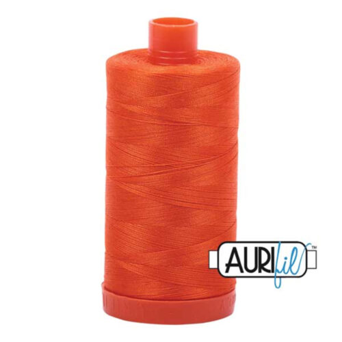 Neon Orange | Aurifil Cotton Mako Thread | 50wt 1300m MK50-1104