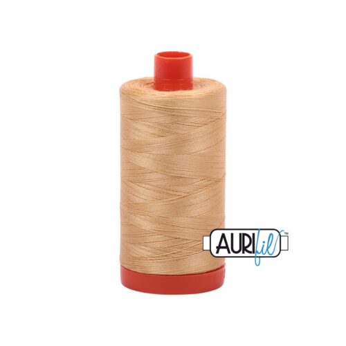 Ocher Yellow | Aurifil Cotton Mako Thread | 50wt 1300m MK50-5001