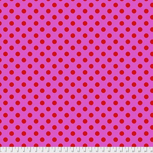 PEONY | Pom Poms & Stripes | Pom Poms | Tula Pink | PWTP118.PEONY | Sold in 1/2 Yds