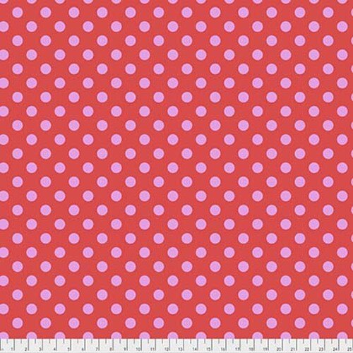 POPPY | Pom Poms & Stripes | Pom Poms | Tula Pink | PWTP118.POPPY | Sold in 1/2 Yds
