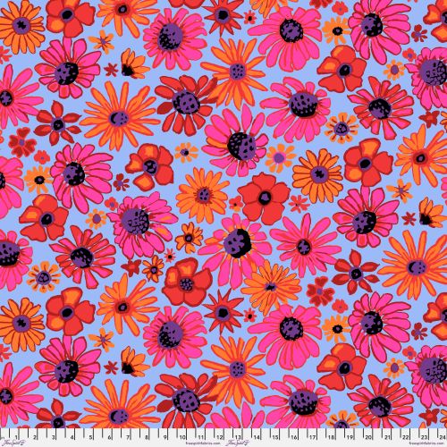Kaffe Fassett Collective August 2024 Bloomers Lilac | Brandon Mably | Free Spirit Fabrics | PWBM093.LILAC | Sold in 1/2 Yd