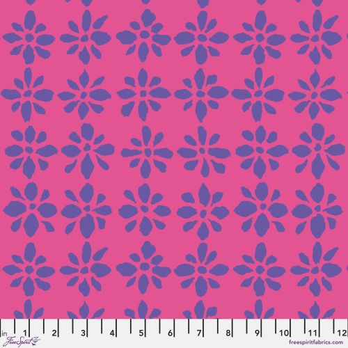Kaffe Fassett Collective August 2024 Snow Flower Pink | Brandon Mably | Free Spirit Fabrics | PWBM094.Pink | Sold in 1/2 Yd