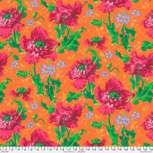 Kaffe Fassett Collective August 2024 Papaver Red | Brandon Mably | Free Spirit Fabrics | PWPJ127.RED | Sold in 1/2 Yd