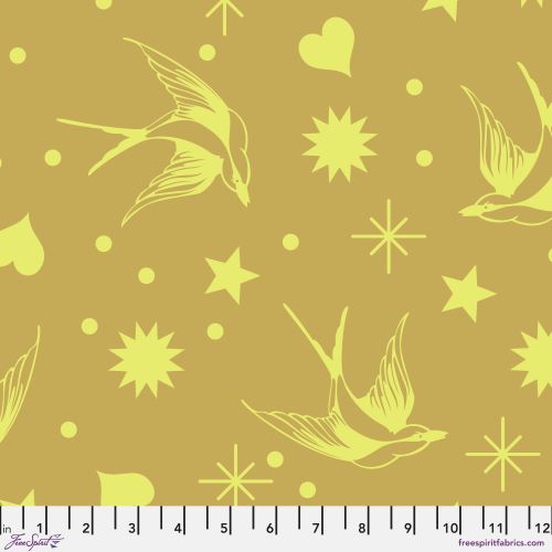 Neon Fairy Flakes Moonbeam | Tula Pink | Free Spirit Fabrics | PWTP157.MOONBEAM | Sold in 1/2 Yd