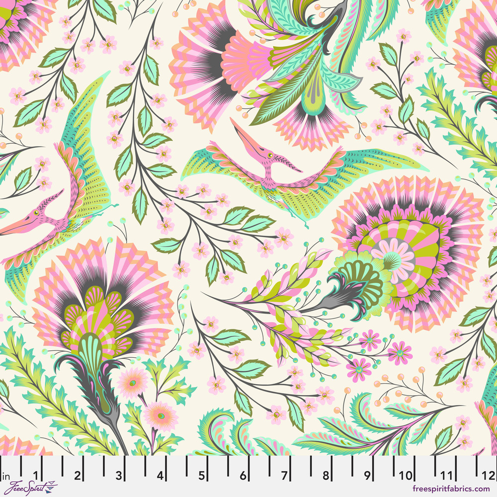 Roar! Wing It Blush | Tula Pink | Free Spirit Fabrics | PWTP225.BLUSH | Sold in 1/2 Yds