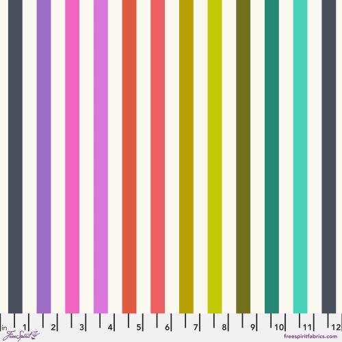 Tabby Road Deja Vu Disco Stripe Prism | Tula Pink | Free Spirit Fabrics | PWTP231.PRISM | Sold in 1/2 Yds