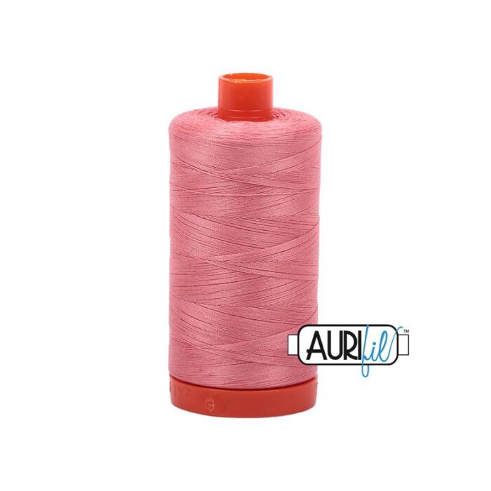 Peachy Pink | Aurifil Cotton Mako Thread | 50wt 1300m MK50-2435