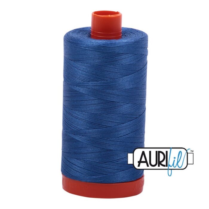 Peacock Blue | Aurifil Cotton Mako Thread | 50wt 1300m MK50-6738