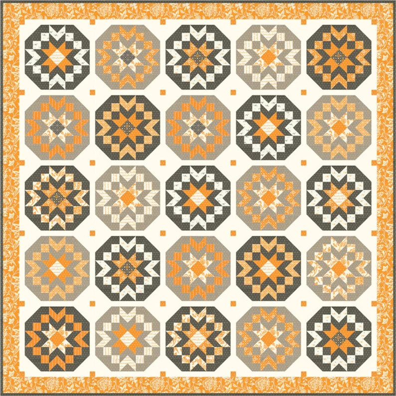 Pumpkin and Blossoms Quilt Kit | Pumpkin Blossoms | Moda Fabrics | KIT20420
