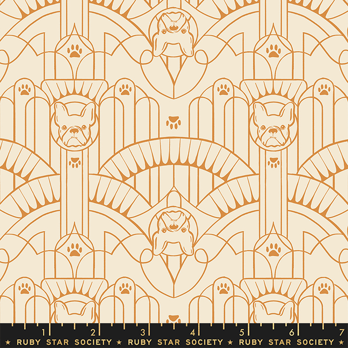 Dog Park Deco Pup Shell | Sarah Watts for Ruby Star Society | Moda Fabrics | RS2097 13 | Sold in 1/2 Yd