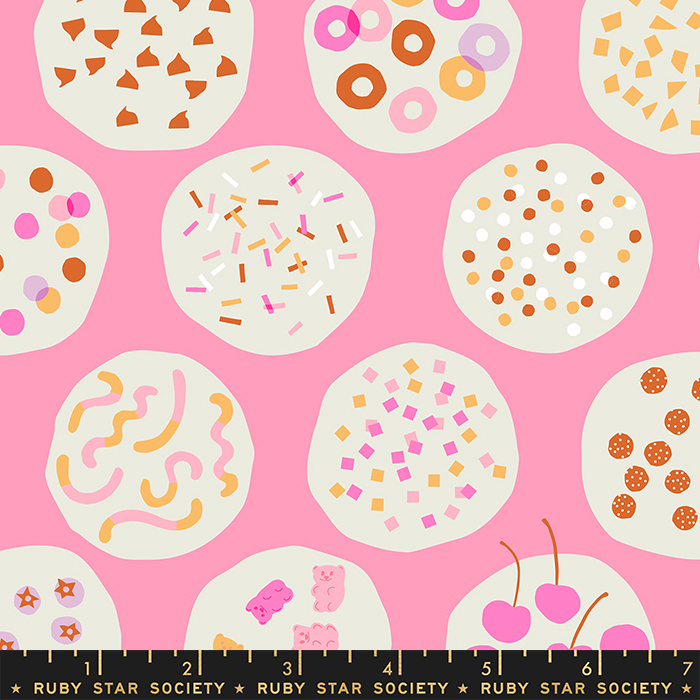 Sugar Cone Ice Cream Toppings Flamingo | Kimberly Kight | Moda Fabrics | RS3061 12 | Sold in 1/2 Yd