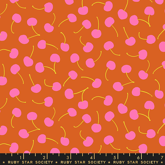 Sugar Cone Cherries Pecan | Kimberly Kight | Moda Fabrics | RS3066 13 | Sold in 1/2 Yd